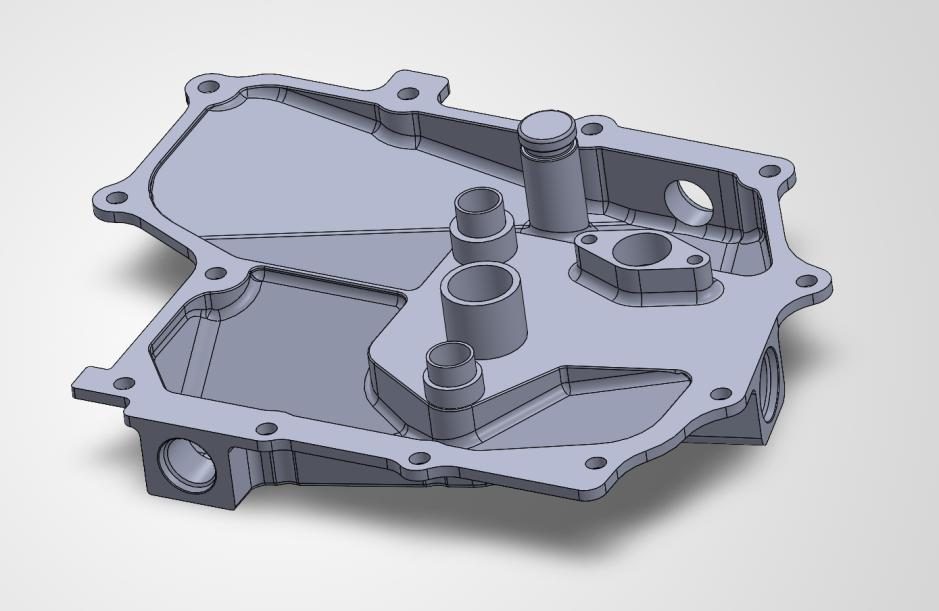 CAD render of the CBR600RR dry-sump oil pan