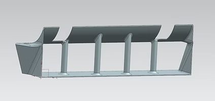 Intercooler duct CAD render, front