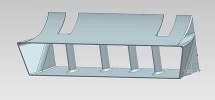 Intercooler duct CAD render, rear