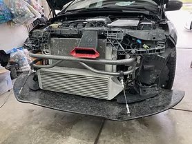 Front splitter mounted with bumper removed