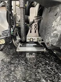 Quick-release bracket close-up